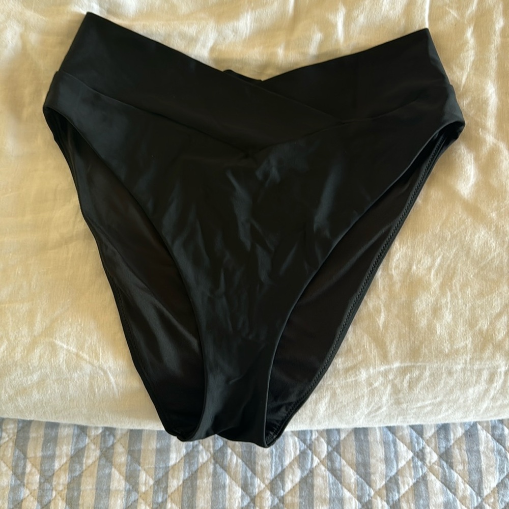 Black aerie high waisted swim bottoms size large